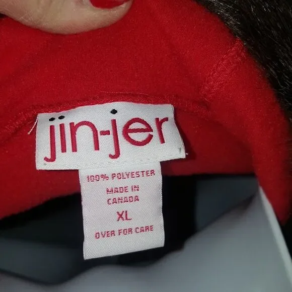 #073 Jin-jer- Cozy Fleece w Brown Soft Fur Hoodie- Sz. XL - Picture 4 of 4